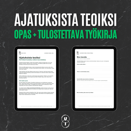 Ajatuksista Teoiksi - Opas + Työkirja